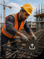 Bauarbeiter bei der Arbeit